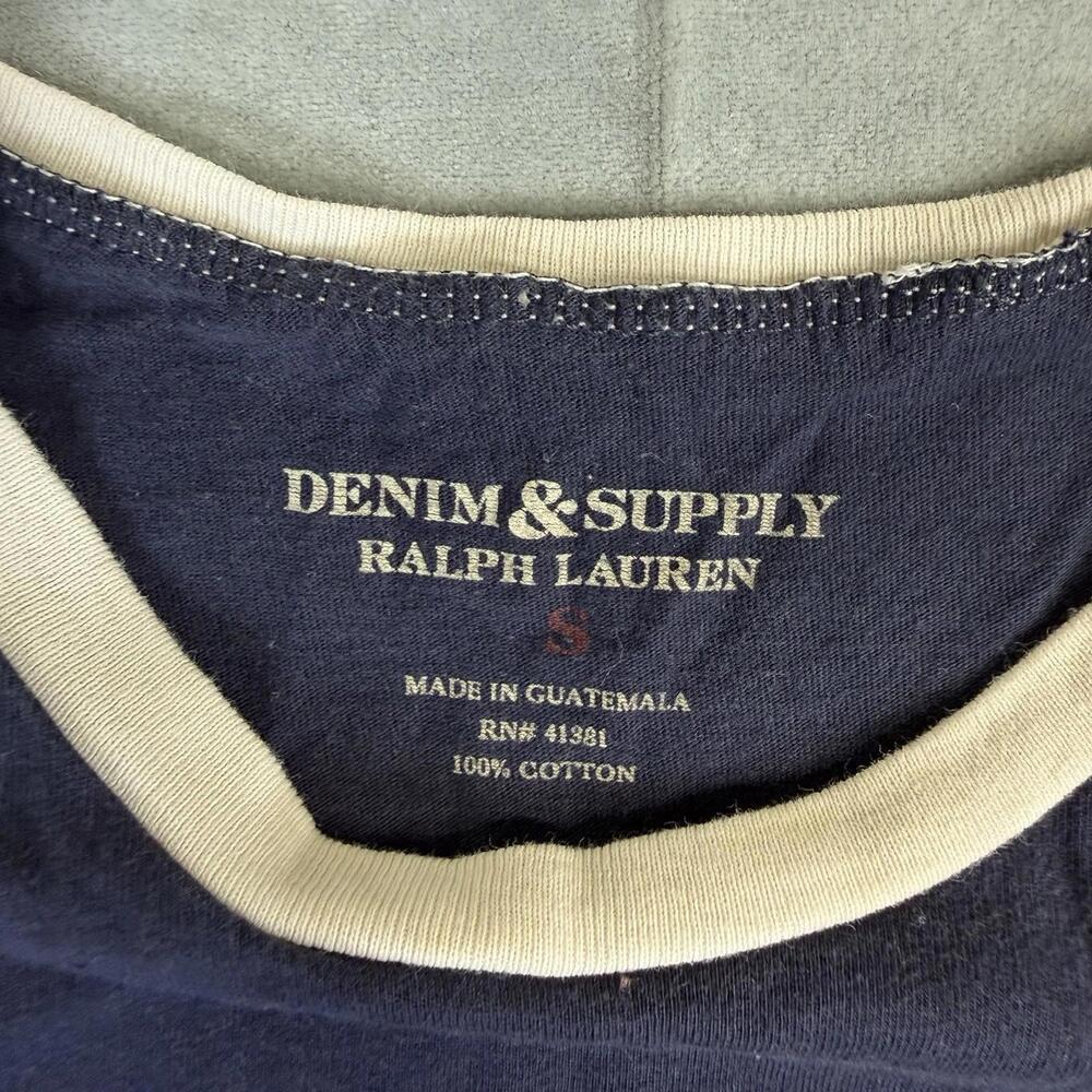 Ralph Lauren Denim Supply Raglan Shirt Mens Small Navy Brooklyn Warriors NYC - Picture 4 of 6